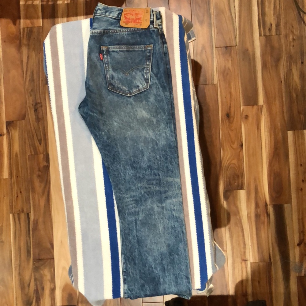 Levis Button Fly 501’s Distressed! - image 2